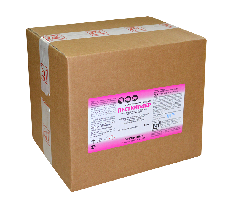 Песткиллер парафиновые блоки на дробленном зерне Песткиллер парафиновые блоки на дробленном зерне